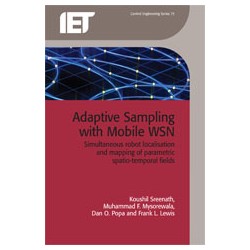 Adaptive Sampling with Mobile WSN: Simultaneous robot localisation and mapping of paramagnetic spatio-temporal fields