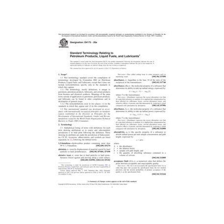 ASTM D4175-20a