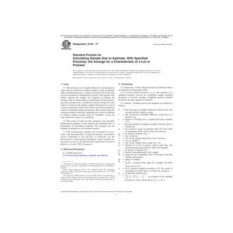 ASTM E122-17