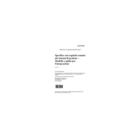 BS PAS 99:2006 (ITALIAN TRANSLATION)