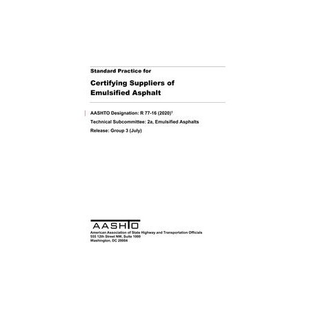 AASHTO R 77-16 (2020)