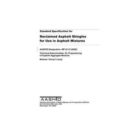 AASHTO MP 23-15 (2020)