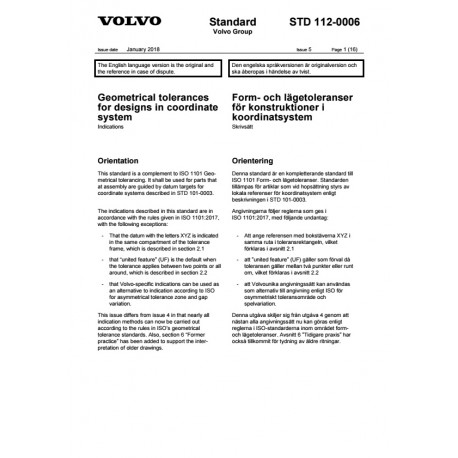VOLVO STD 112-0006 0