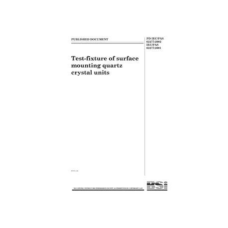 BS PD IEC/PAS 62277:2002
