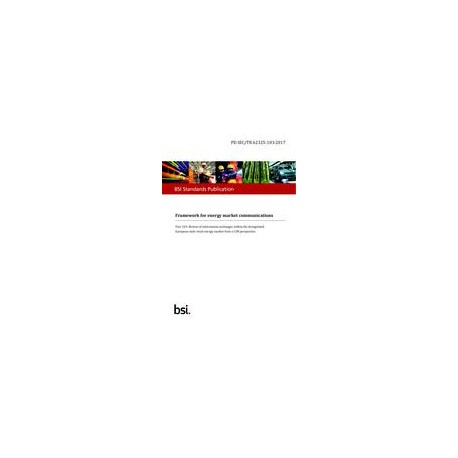 BS PD IEC/TR 62325-103:2017