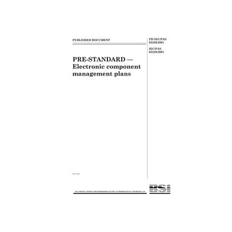 BS PD IEC/PAS 62239:2001