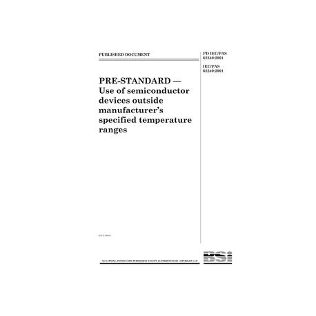 BS PD IEC/PAS 62240:2001