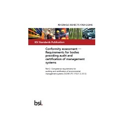 BS PD CEN/CLC ISO/IEC TS 17021-2:2016