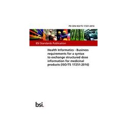 BS PD CEN ISO/TS 17251:2016