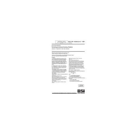 BS 3144:ADDENDUM NO. 2:1981