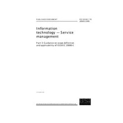 BS PD ISO/IEC TR 20000-3:2009