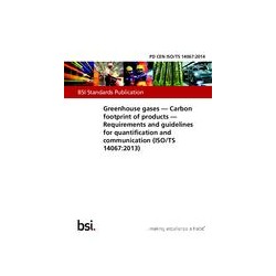 BS PD CEN ISO/TS 14067:2014