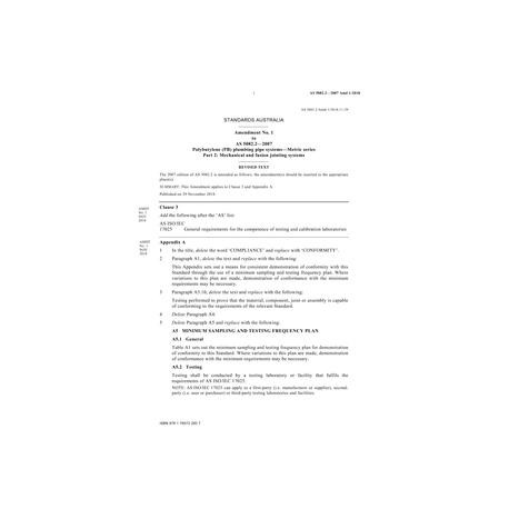 AS 5082.2-2007 Amd 1:2018