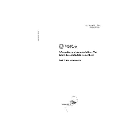 AS ISO 15836.1:2018