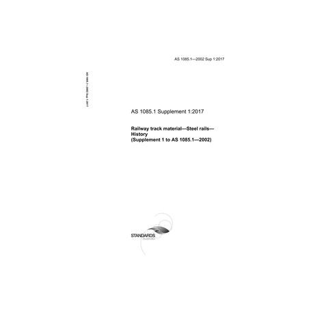 AS 1085.1-2002 Sup 1:2017