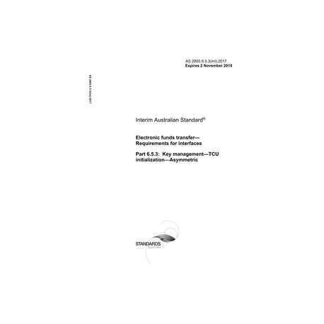 AS 2805.6.5.3 Int:2017