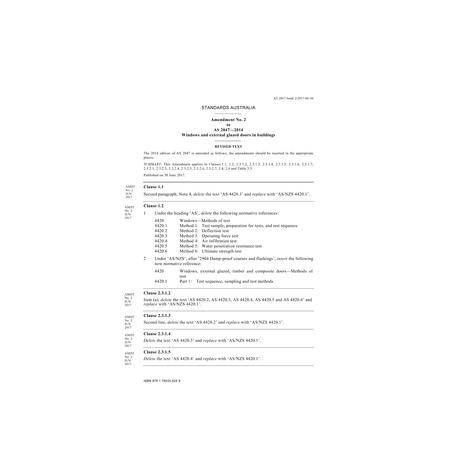 AS 2047:2014 Amd 2:2017