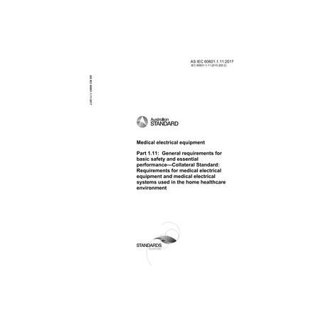 AS IEC 60601.1.11:2017