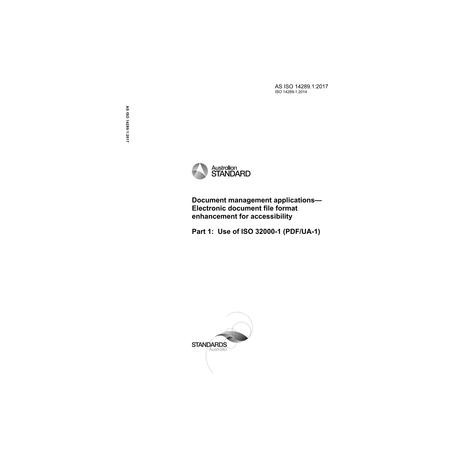 AS ISO 14289.1:2017