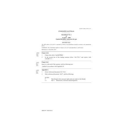 AS 4631-2005 Amd 1:2016 [ Superseded ]