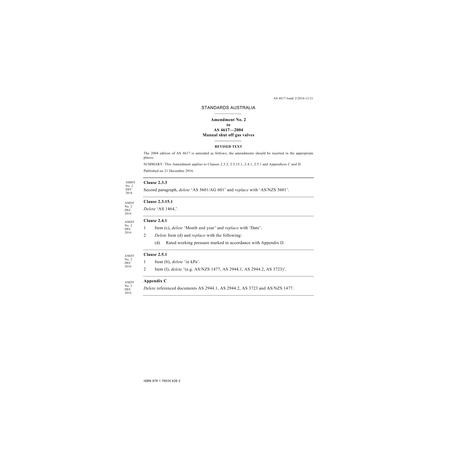 AS 4617-2004 Amd 2:2016 [ Superseded ]