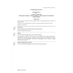 AS ISO/IEC 27002:2015 Amd 1:2016