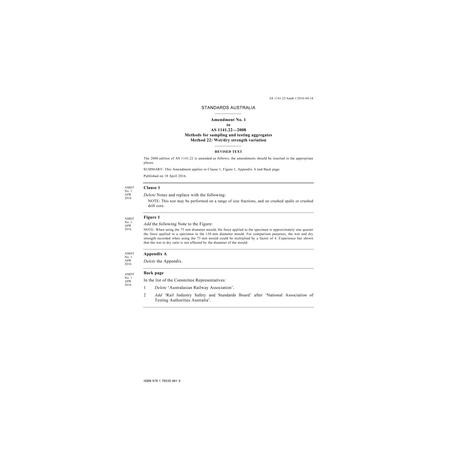 AS 1141.22-2008 Amd 1:2016