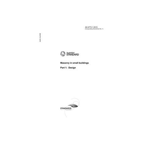 AS 4773.1:2015