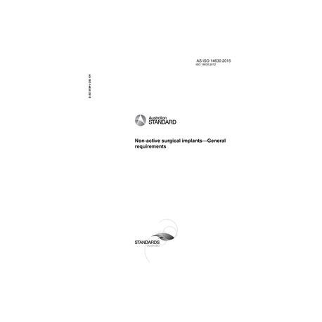 AS ISO 14630:2015