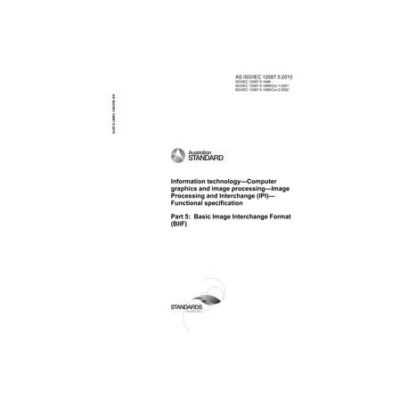 AS ISO/IEC 12087.5:2015