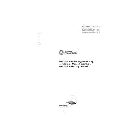 AS ISO/IEC 27002:2015