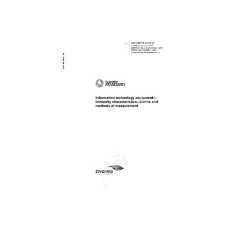 AS CISPR 24:2013