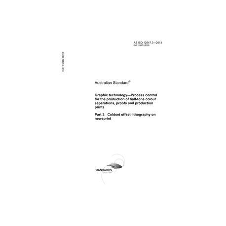 AS ISO 12647.3-2013