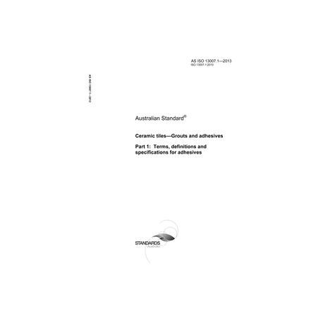AS ISO 13007.1-2013