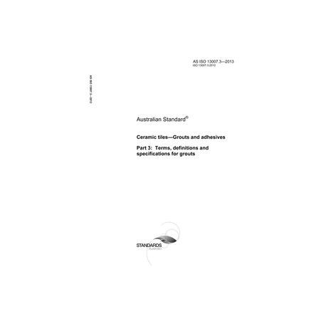 AS ISO 13007.3-2013