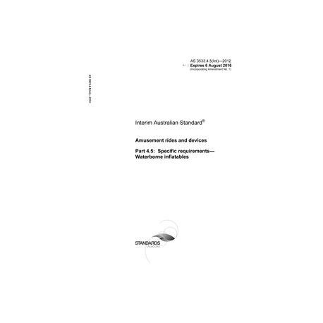 AS 3533.4.5(Int)-2012 [ Superseded ]