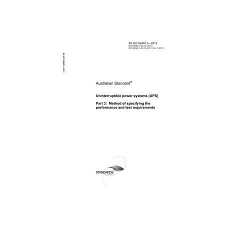 AS IEC 62040.3-2012