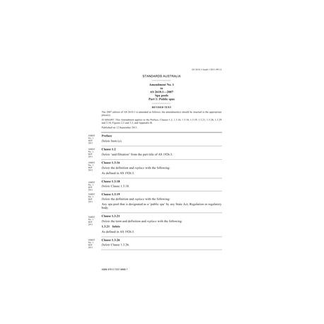 AS 2610.1-2007 AMDT 1