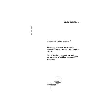 AS 1417.1(Int)-2011 [ Superseded ]