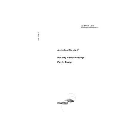 AS 4773.1-2010 [ Superseded ]