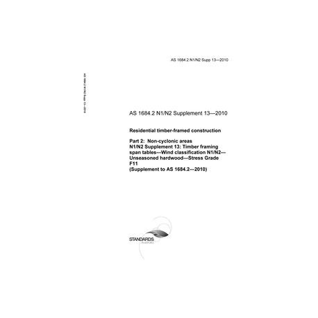 AS 1684.2 N1/N2 Supp 13-2010