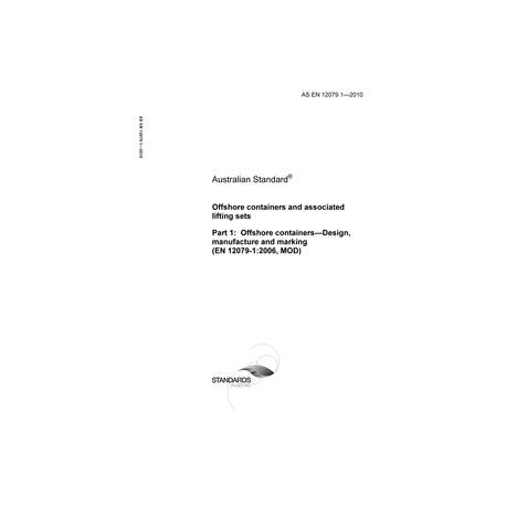 AS EN 12079.1-2010