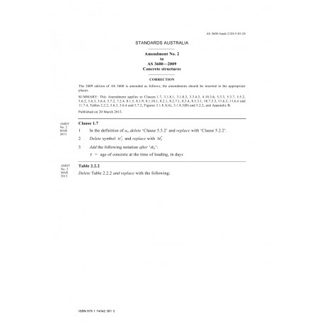 AS 3600-2009 AMDT 2 [ Available Superseded ]