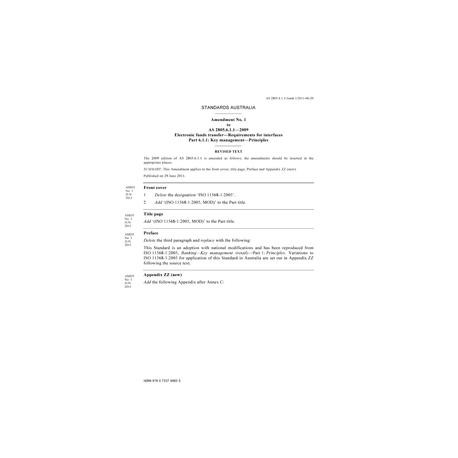 AS 2805.6.1.1-2009 AMDT 1