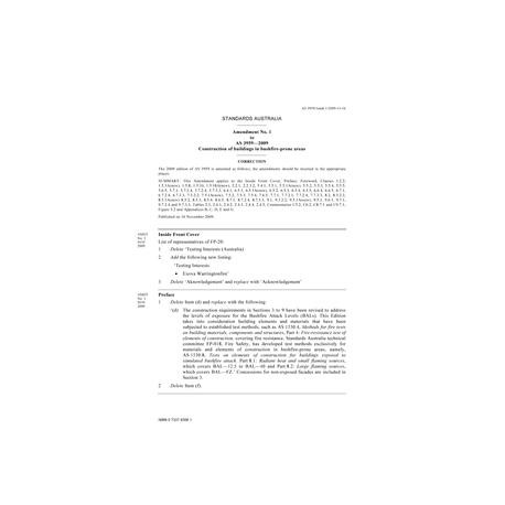 AS 3959-2009 AMDT 1 [ Available Superseded ]