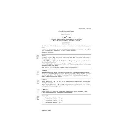 AS 2805.2-2007 AMDT 1 [ Superseded ]