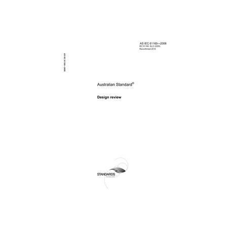 AS IEC 61160-2008