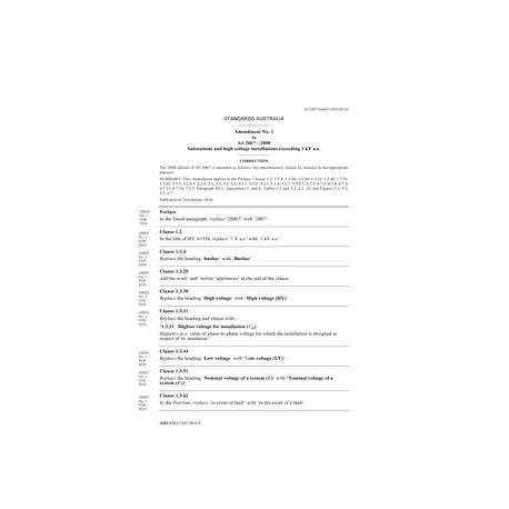 AS 2067-2008 AMDT 1 [ Superseded ]