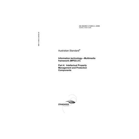 AS ISO IEC 21000.4-2006