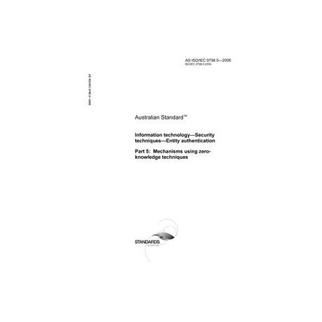 AS ISO IEC 9798.5-2006